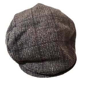 Pendleton‎ VINTAGE 100% Virgin Wool Newsboy Cabbie Plaid Hat Cap Large w/flaws